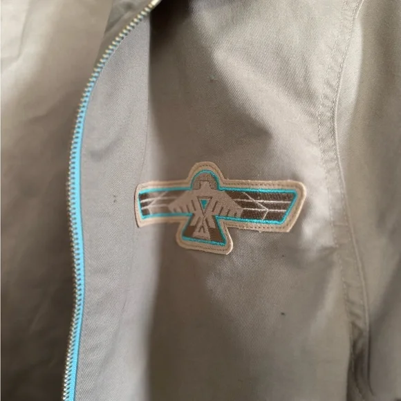 Ginew Native Americana Tan Jacket with Embroidered Detail - Picture 2 of 4